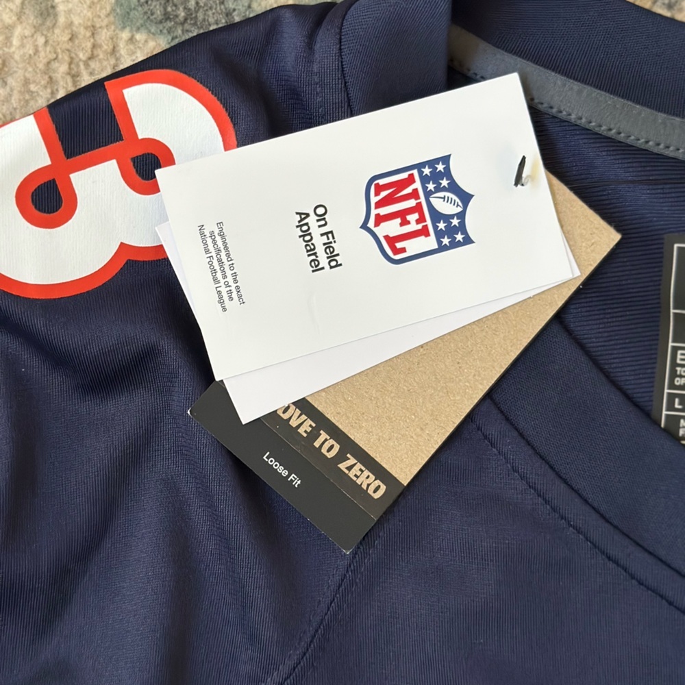 Navy and orange Nike Chicago Bears jersey - Picture 3 of 7